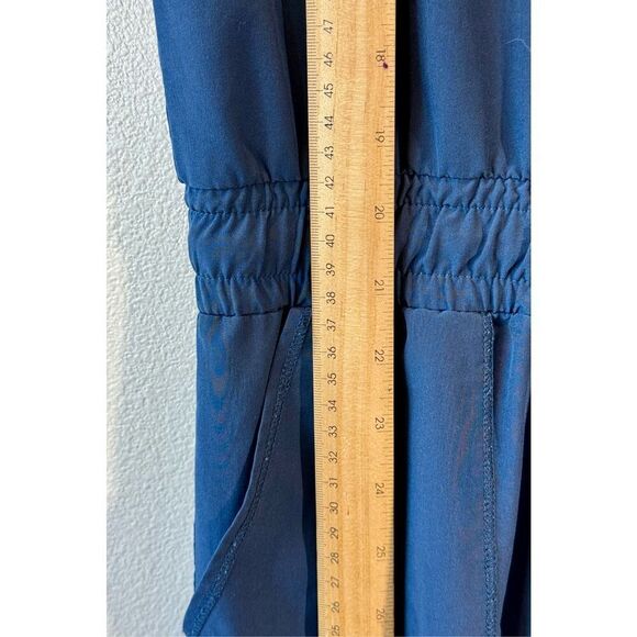 ALBION True Blue Jettersetter Cap Sleeves Elastic Waist Tie Jumpsuit Romper XXS - Picture 10 of 14
